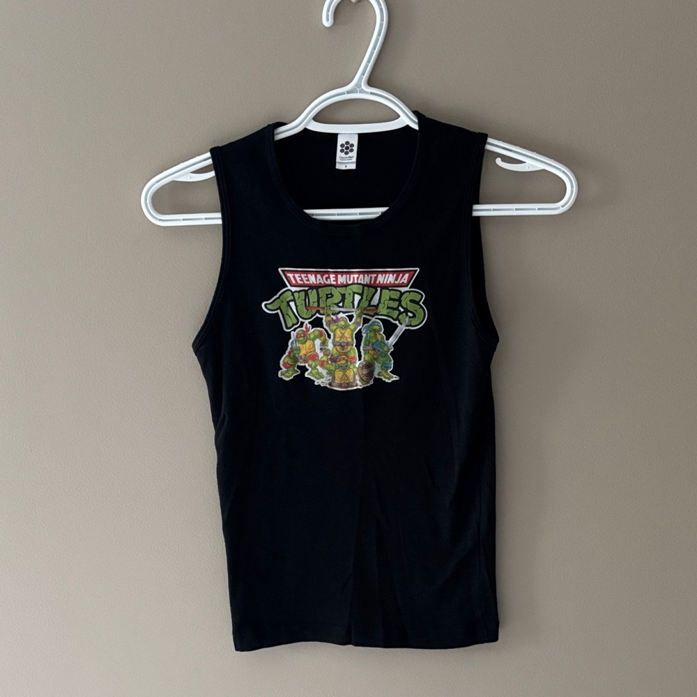 American Apparel Black Teenage Mutant Ninja Turtles Kids Tank Top